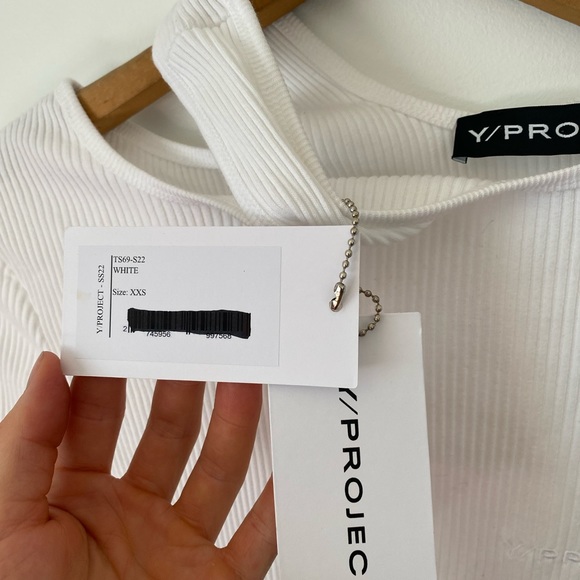 NWT Y/PROJECT Cut-Out Ribbed T-Shirt - Picture 5 of 9